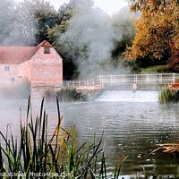 Buy canvas prints of Sturminster  newton. . Watermill  by Les Schofield