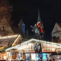 Buy canvas prints of Christmas market Germany  by Les Schofield