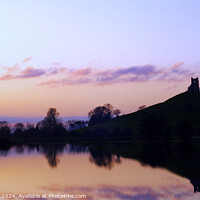 Buy canvas prints of Burrow Mump with Flooded Fields by Les Schofield
