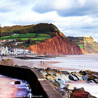 Buy canvas prints of Sidmouth Cliff Walk by Les Schofield