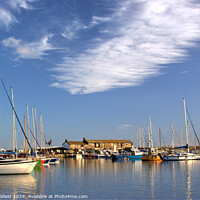 Buy canvas prints of Boats Lyme Regis Harbour by Les Schofield