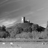 Buy canvas prints of Burrow Mump Somerset by Les Schofield