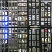Buy canvas prints of Amsterdam canal reflections  by Steven Blanchard
