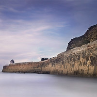 Buy canvas prints of Portreath Harbour Wall by Lavinia Rose Barrett
