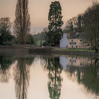 Buy canvas prints of The Boat Inn at Sunset by Dave Harbon