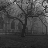 Buy canvas prints of Doncaster Minster in the Mist by Dave Harbon