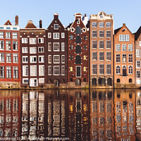 Buy canvas prints of Traditional Dutch buildings at Damrak in Amsterdam Netherlands by Marcin Rogozinski