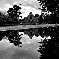 Buy canvas prints of Reflection of Knock Presbyterian church in Belfast by Anna Hamill