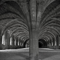 Buy canvas prints of Fountains Abbey: A Timeless Treasure by Ron Ella