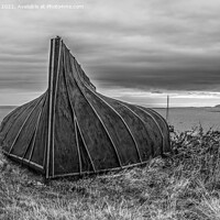 Buy canvas prints of Lindisfarne Hut by Ron Ella