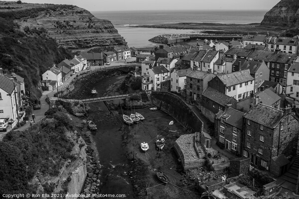 Charming Staithes by the Sea Picture Board by Ron Ella
