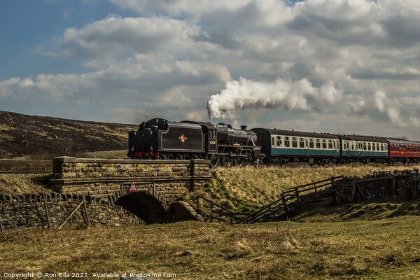 The Enchanting Yorkshire Moors Train Picture Board by Ron Ella