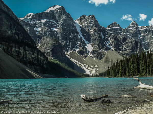 Serene Reflections: Moraine Lake in Banff National Picture Board by Ron Ella