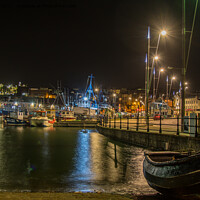 Buy canvas prints of Peaceful stillness of Scarborough Harbour by Ron Ella