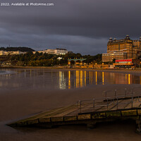 Buy canvas prints of Sunrise over Scarborough South Bay by Ron Ella