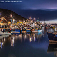 Buy canvas prints of Night Fishing in Scarborough by Ron Ella