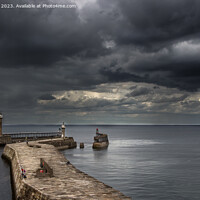 Buy canvas prints of Serene Whitby Harbour by Ron Ella