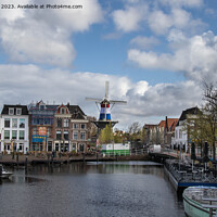 Buy canvas prints of Tranquil Leiden Harbour Scene by Ron Ella