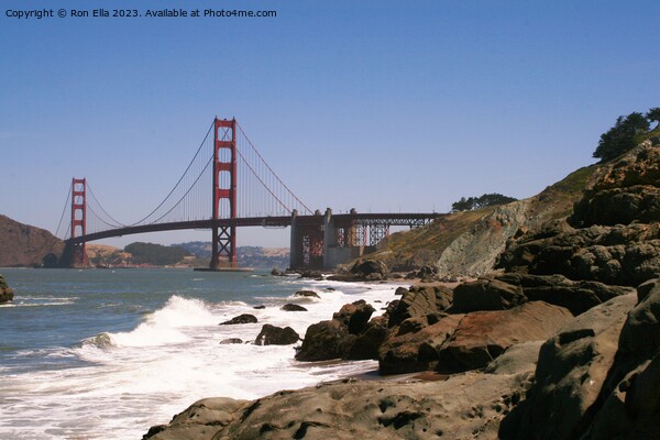 The Golden Gate's Coastal Beauty Picture Board by Ron Ella