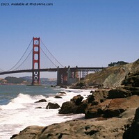 Buy canvas prints of The Golden Gate's Coastal Beauty by Ron Ella