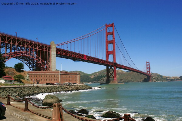 Iconic Golden Gate Bridge Picture Board by Ron Ella