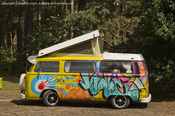 Sun-kissed VW Camper Picture Board by Ron Ella