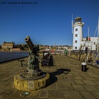 Buy canvas prints of Scarborough Lighthouse by Ron Ella