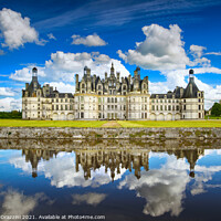 Buy canvas prints of Chateau de Chambord and Reflections. Loire by Stefano Orazzini