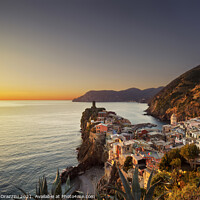 Buy canvas prints of Vernazza and the Sun by Stefano Orazzini