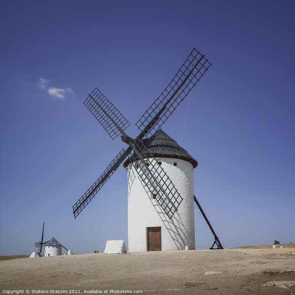 Windmill in Campo de Criptana, Spain Framed Mounted Print by Stefano Orazzini