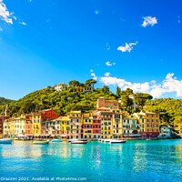 Buy canvas prints of Portofino Panoramic View. Liguria, Italy by Stefano Orazzini