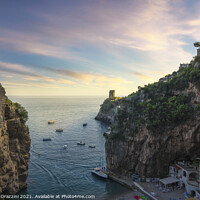 Buy canvas prints of Furore beach bay in Amalfi coast. Italy by Stefano Orazzini