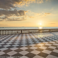 Buy canvas prints of Mascagni terrace at sunset. Livorno by Stefano Orazzini