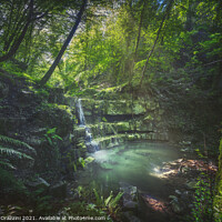 Buy canvas prints of Waterfall inside a forest. Tuscany by Stefano Orazzini