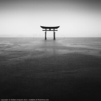 Buy canvas prints of Itsukushima Torii Under the Rain (2010) by Stefano Orazzini