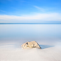 Buy canvas prints of Rock on a white sandy beach by Stefano Orazzini