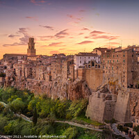 Buy canvas prints of Pitigliano medieval village. Tuscany by Stefano Orazzini