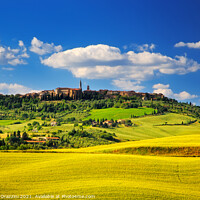 Buy canvas prints of Tuscany spring, Pienza village. Siena, Italy by Stefano Orazzini