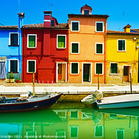 Buy canvas prints of Houses and boats in Burano island  by Stefano Orazzini