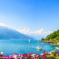 Buy canvas prints of Varenna town panorama, Lake Como by Stefano Orazzini