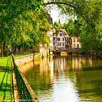 Buy canvas prints of Strasbourg, canal in Petite France. Alsace by Stefano Orazzini