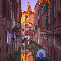 Buy canvas prints of Venice cityscape, canal and bridge. Italy by Stefano Orazzini