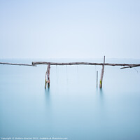 Buy canvas prints of Fishing Poles minimal landscape. Long exposure. by Stefano Orazzini