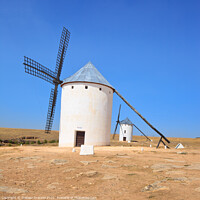 Buy canvas prints of Two windmills. Campo de Criptana, La Mancha, Spain by Stefano Orazzini