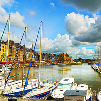 Buy canvas prints of Honfleur skyline harbour. Normandy, France by Stefano Orazzini