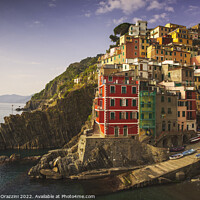 Buy canvas prints of Riomaggiore old town. Cinque Terre, Italy. by Stefano Orazzini