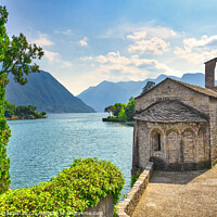 Buy canvas prints of San Giacomo church Ossuccio Tremezzina, Lake Como. Italy by Stefano Orazzini