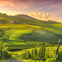 Buy canvas prints of Langhe vineyards view, Barolo and La Morra, Piedmont, Italy by Stefano Orazzini