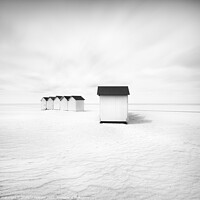 Buy canvas prints of Beach Huts or Cabins. Normandy, France by Stefano Orazzini