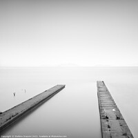 Buy canvas prints of Two Piers, Lake Biwa. Japan by Stefano Orazzini